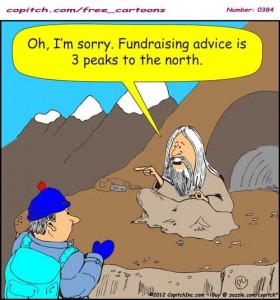 fundraising cartoon