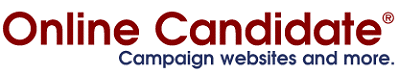 Online Candidate Campaign Website Design - Home