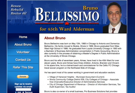 Elect Bruno Bellissimo for Chicago 45th Ward Alderman Campaign Website