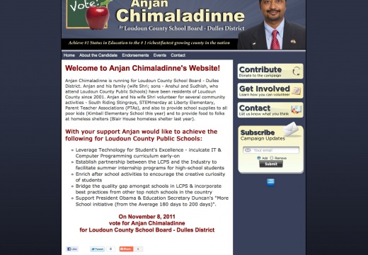 Anjan Chimaladinne for Loudoun County School Board