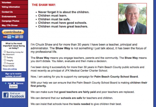 Chuck Shaw - Palm Beach County School Board Election