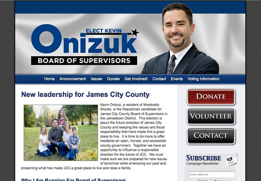 Kevin Onizuk for James City County Board of Supervisors