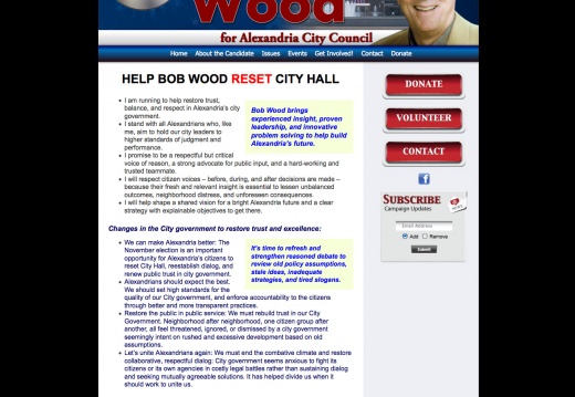 Bob Wood for Alexandria City Council (10356 visits) Bob Wood for Alexandria City Council