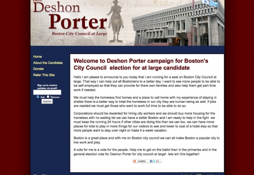 Deshon Porter campaign for Boston City Council