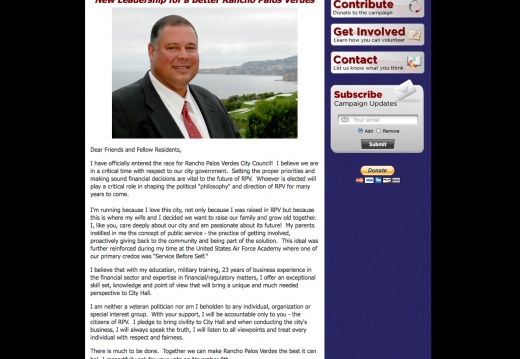 Jerry Duhovic for Rancho Palos Verdes City Council