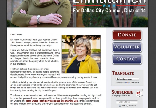 Judy Liimatainen for Dallas City Council - District 14