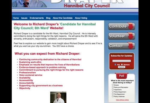 Richard Draper for Hannibal City Council (16330 visits) Richard Draper for Hannibal City Council