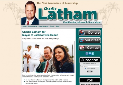 Charlie Latham forJacksonville Beach Mayor