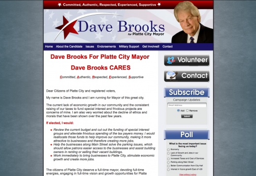 Dave Brooks for Platte City Mayor