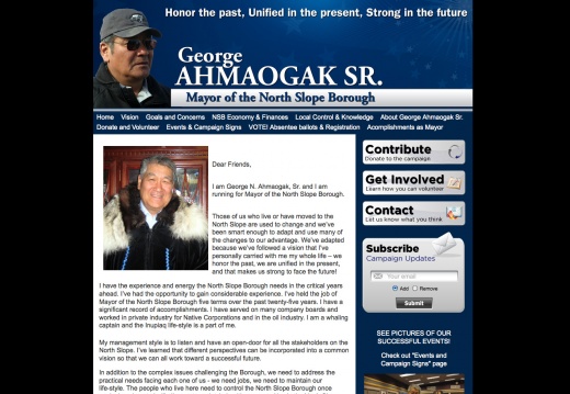 George Ahmaogak for Mayor of North Slope Borough