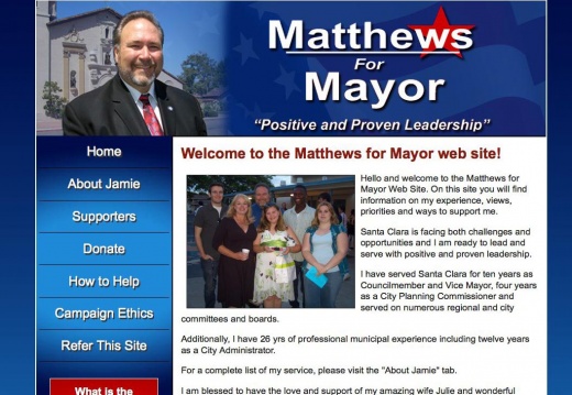 Jammie Matthews for Mayor of Santa Clara