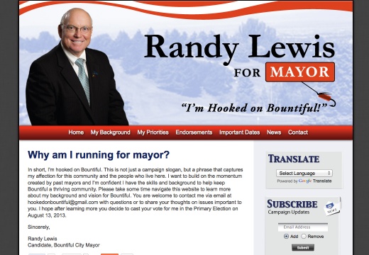 Randy Lewis for Bountiful City Mayor (19702 visits) Randy Lewis for Bountiful City Mayor
