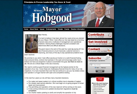 Re-Elect Canton Mayor Gene Hobgood