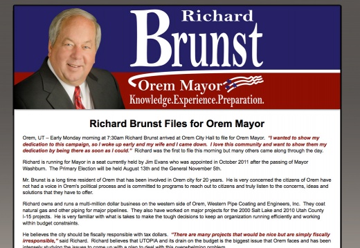 Richard Brunst for Orem Mayor