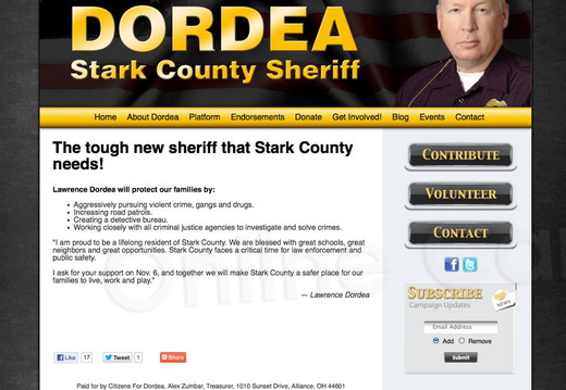 Lawrence Dordea for Stark County Sheriff