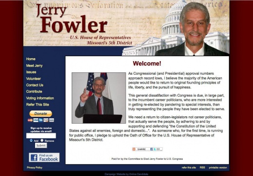 Jerry Fowler for US House of Representatives Missouri\'s 5th District