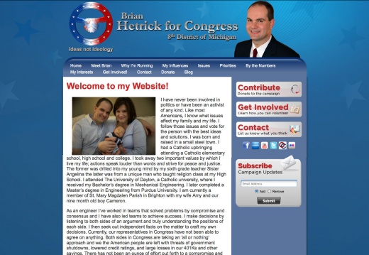 Brian Hetrick for Congress - 8th District of Michigan
