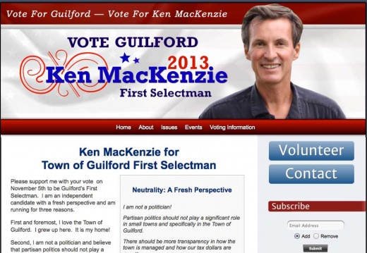 Ken MacKenzie for Town of Guilford First Selectman