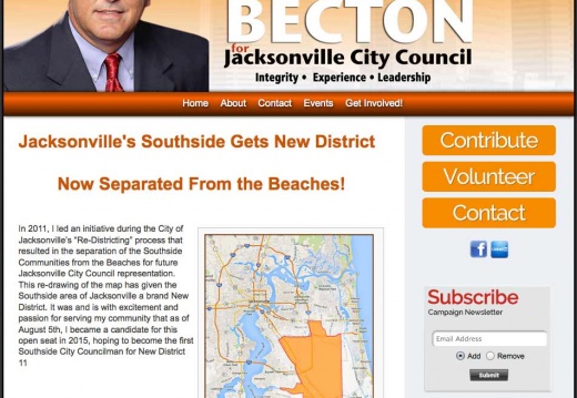 Danny Becton, Jacksonville City Council, District 11