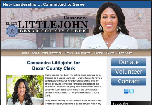 Cassandra Littlejohn for Bexar County Clerk (12665 visits) Cassandra Littlejohn for Bexar County Clerk