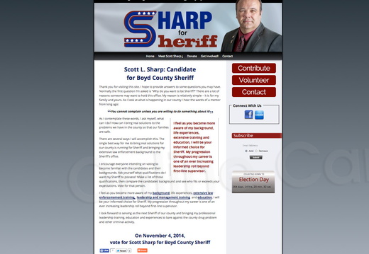 Scott L Sharp for Boyd County Sheriff