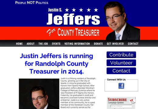 Justin Jeffers for Randolph County Treasurer (18583 visits) Justin Jeffers for Randolph County Treasurer