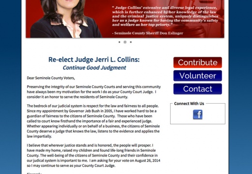 Re elect Judge Jerri L Collins (25354 visits) Re elect Judge Jerri L Collins