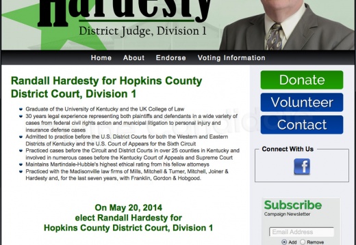 Randall Hardesty for Hopkins County District Court, Division 1