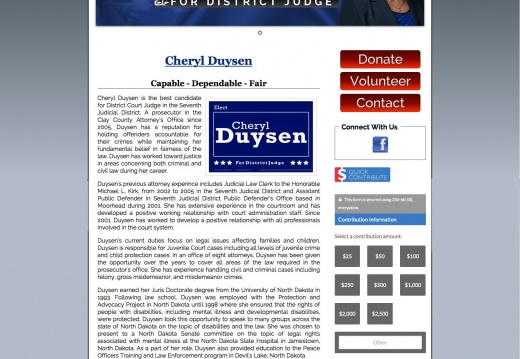 Cheryl Duysen for Judge (20290 visits) Cheryl Duysen for Judge