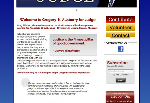 Greg Allsberry for Associate Circuit Judge (23871 visits) Greg Allsberry for Associate Circuit Judge