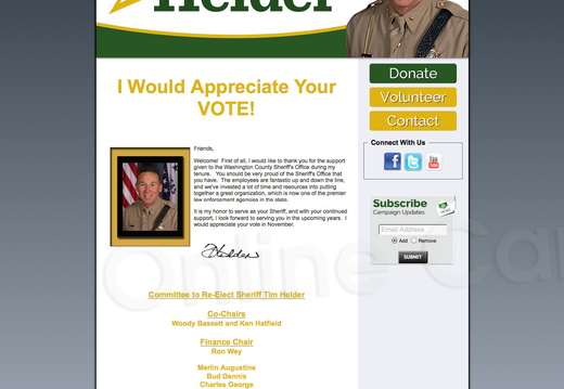 Re Elect Sheriff Tim Helder