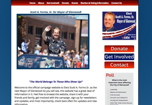 Scott A Formo for Mayor of Glenwood (24220 visits) Scott A Formo for Mayor of Glenwood