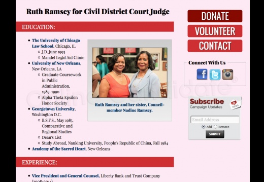 Ruth Ramsey for Civil District Court Judge