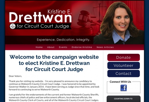 Kristine Drettwan for Circuit Court Judge (20283 visits) Kristine Drettwan for Circuit Court Judge