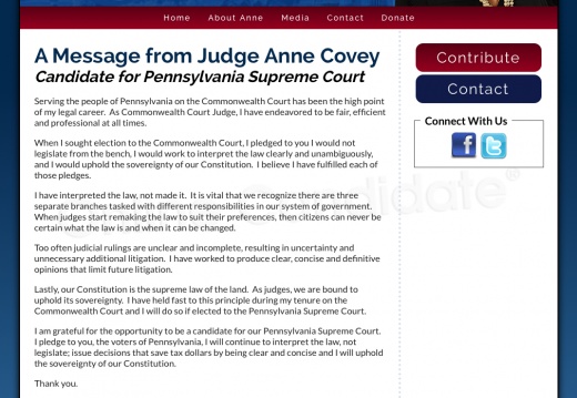 udge Anne Covey Candidate for Pennsylvania Supreme Court