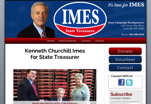 Kenneth Churchill Imes for State Treasurer