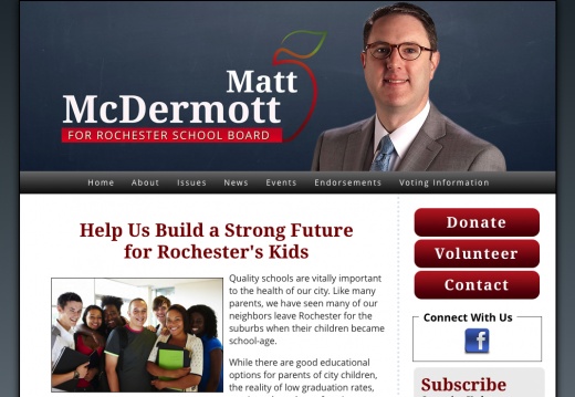 Matt McDermott for Rochester School Board (23187 visits) Matt McDermott for Rochester School Board