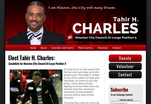 Tahir H. Charles for Houston City Council At-Large Position 5