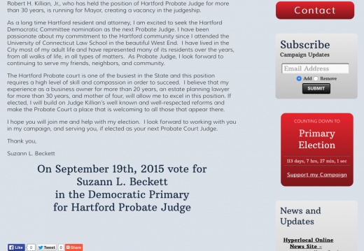 Elect Suzann L. Beckett for Probate Judge (16998 visits) Elect Suzann L. Beckett for Probate Judge