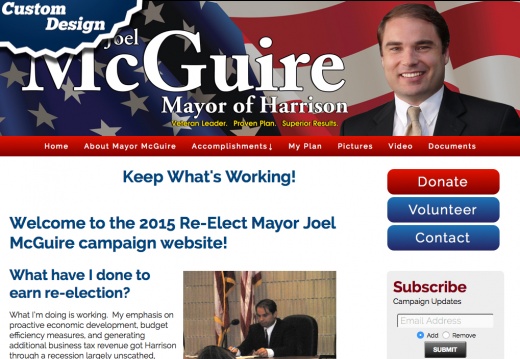 2015 Re-Elect Mayor Joel McGuire campaign website