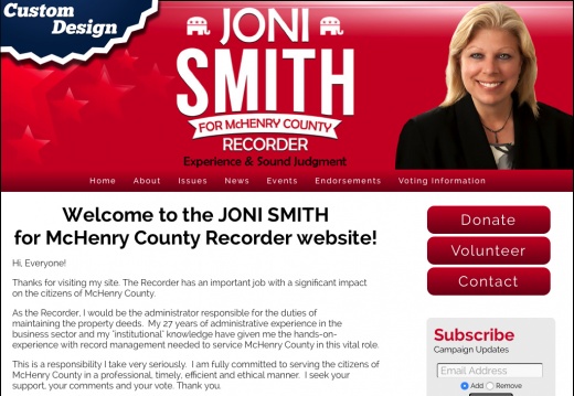 Joni Smith for McHenry County Recorder (15598 visits) Joni Smith for McHenry County Recorder