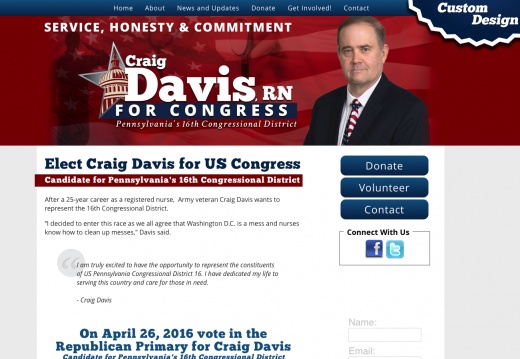 Craig Davis for US Congress for Pennsylvania's 16th Congressional District