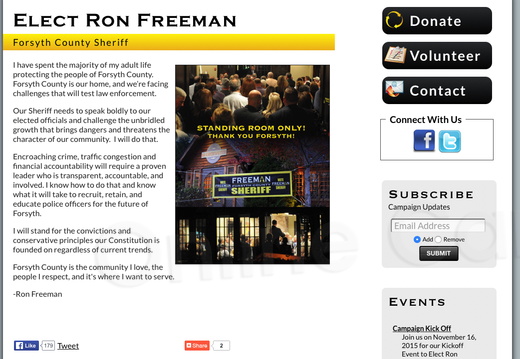 Ron Freeman for Forsyth County Sheriff