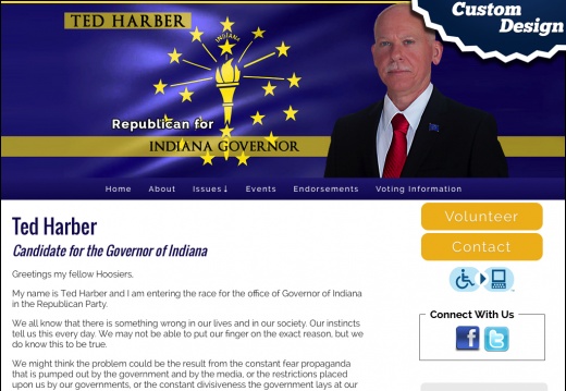 Ted Harber for the Governor of Indiana (14084 visits) Ted Harber for the Governor of Indiana