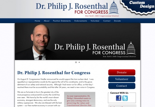 Dr Philip J Rosenthal for Congress (15473 visits) Dr Philip J Rosenthal for Congress