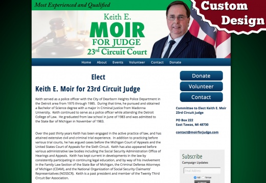 Keith E Moir for 23rd Circuit Judge