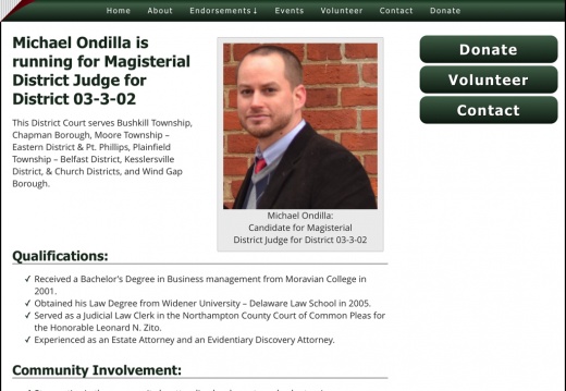 Elect Michael Ondilla for Magisterial District Judge
