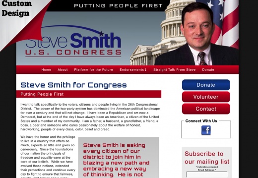 Steve Smith for Congress (4585 visits) Steve Smith for Congress