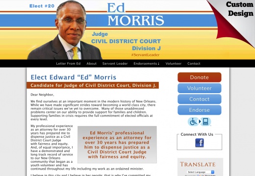 Edward “Ed” Morris Candidate for Judge of Civil District Court, Division J. 