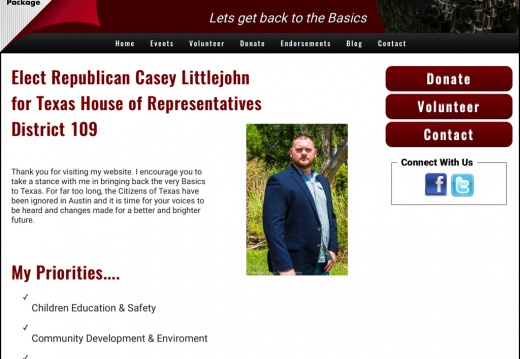 Casey Littlejohn FOR Texas State Representative District 109